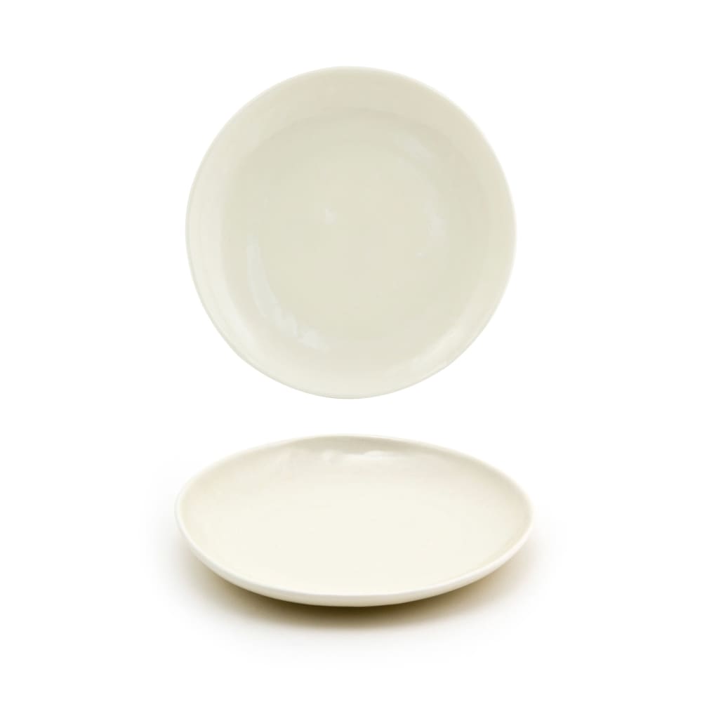 872-DAP076BEP23 6" Round Kiln® Plate - Porcelain, Vanilla Bean