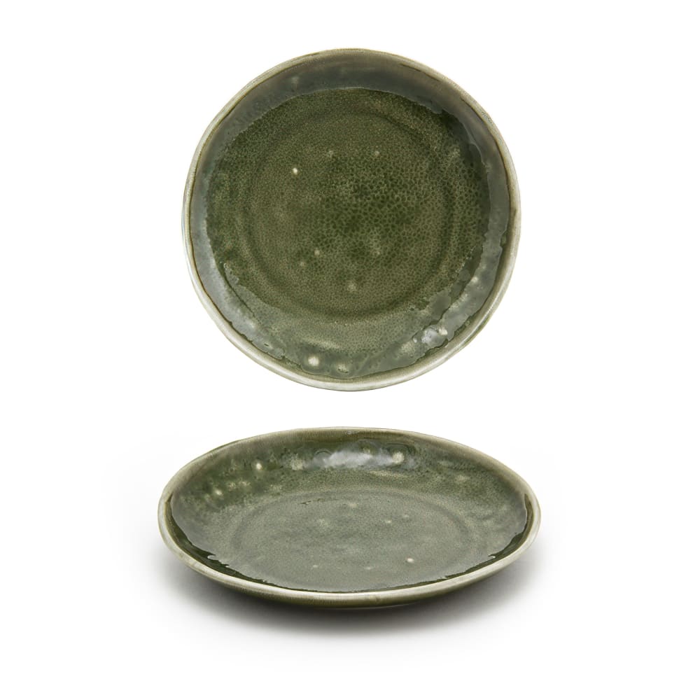 872-DAP076GRP23 6" Round Kiln® Plate - Porcelain, Leek
