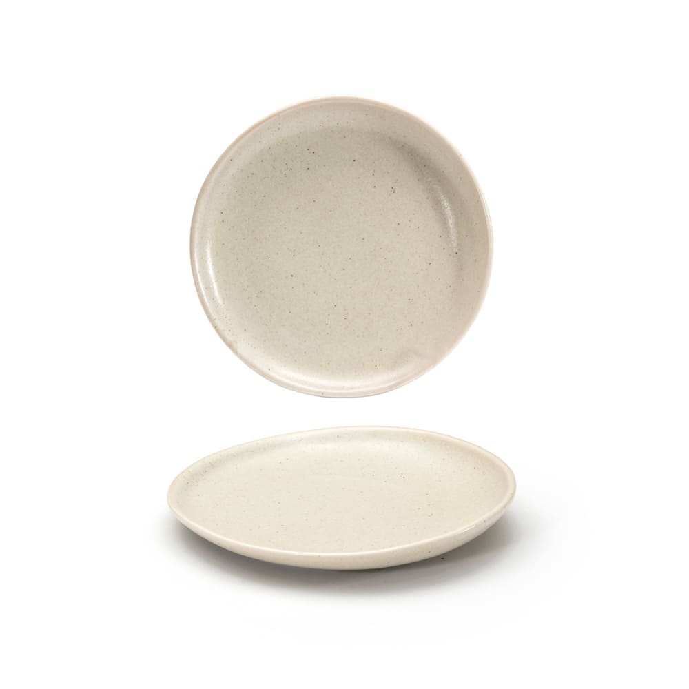 872-DAP076MUP23 6" Round Kiln® Plate - Porcelain, Mushroom