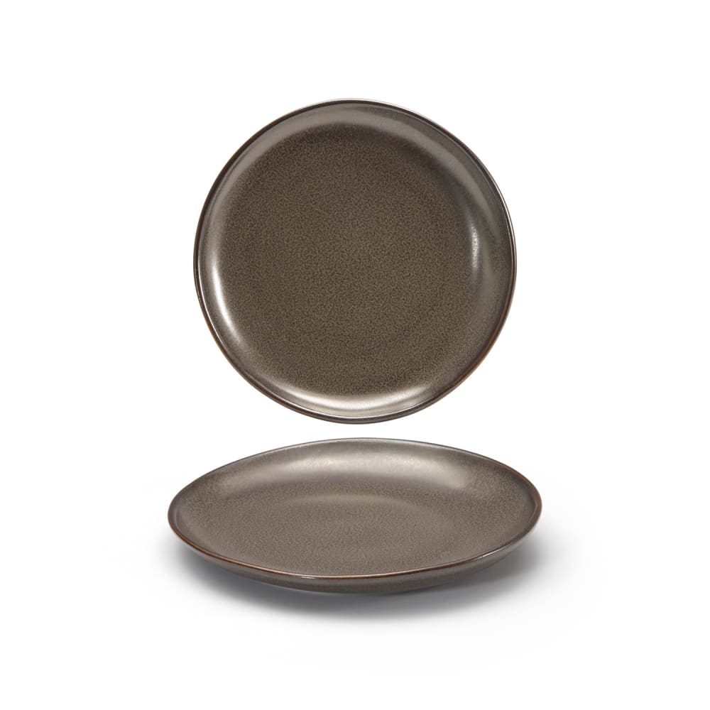872-DAP076ESP23 6" Round Kiln® Plate - Porcelain, Mocha