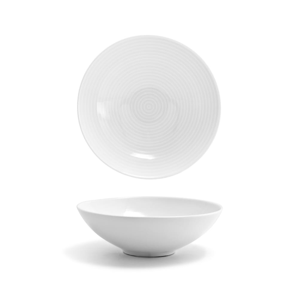 872-DBO028WHP23 16 oz Round Spiral® Bowl - Porcelain, White