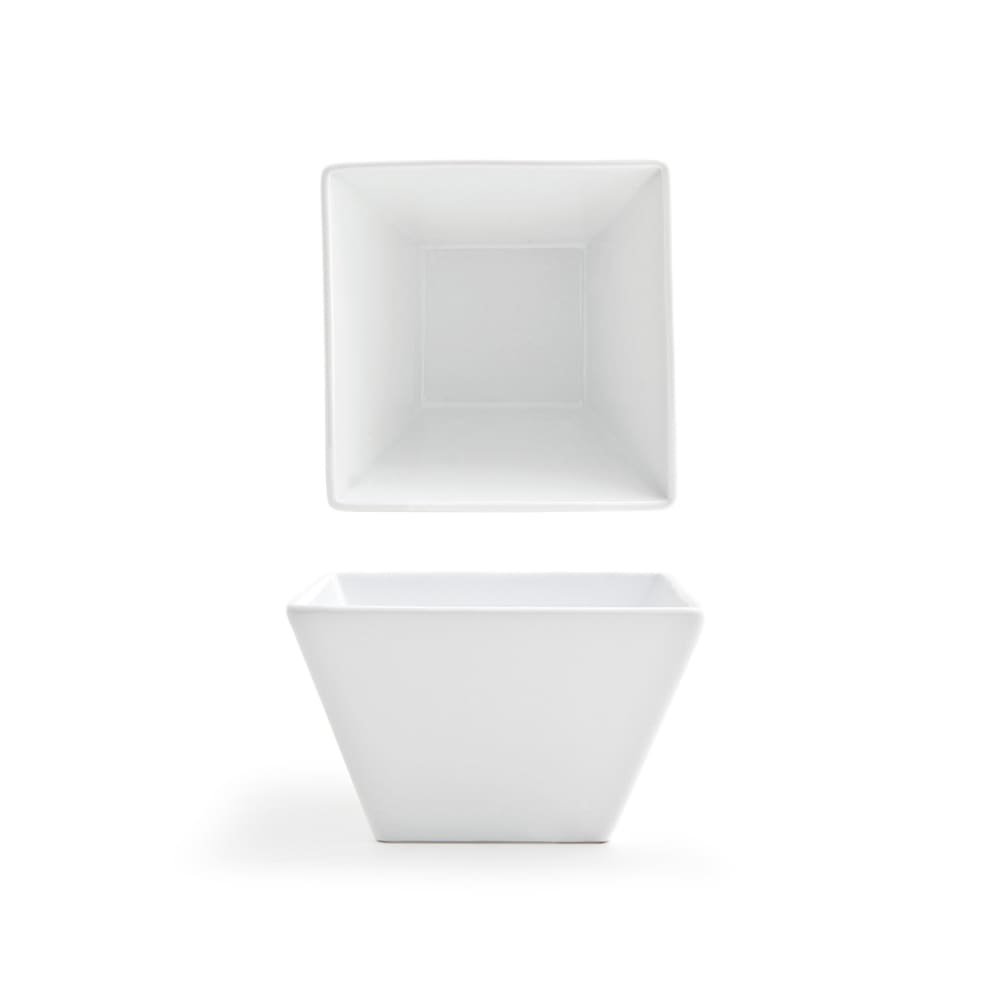 872-DBO085WHP22 16 oz Square Kyoto™ Bowl - Porcelain, White