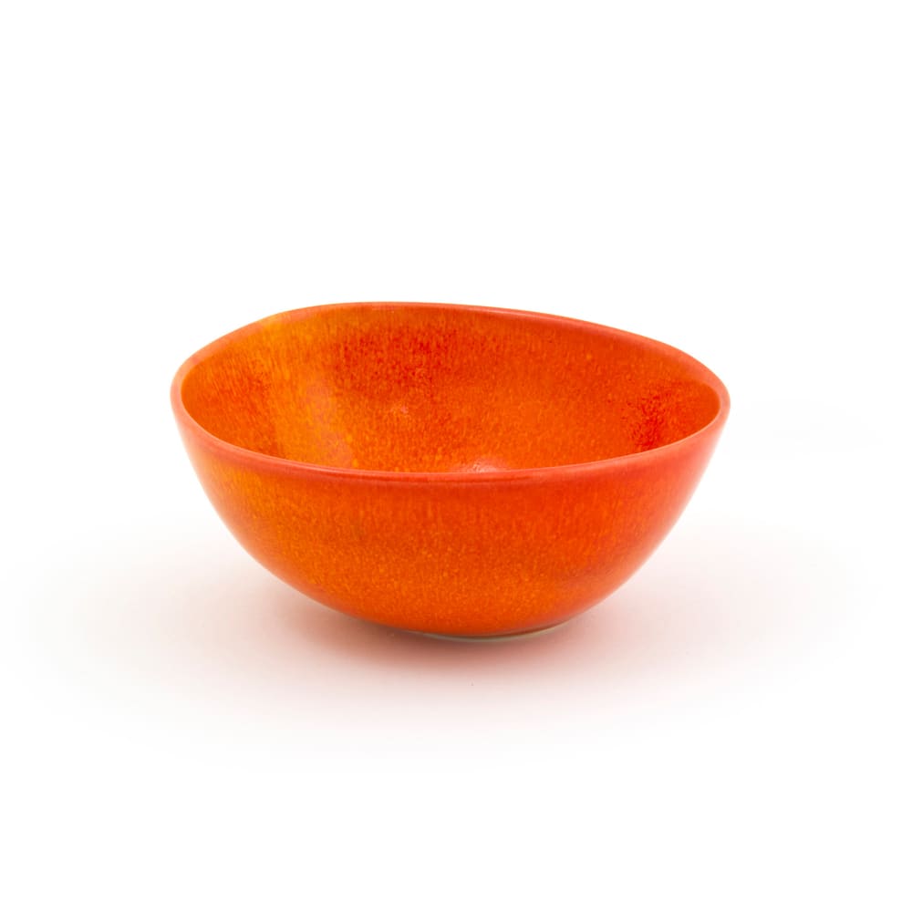 872-DBO143ORP23 21 oz Round Kiln® Bowl - Porcelain, Blood Orange