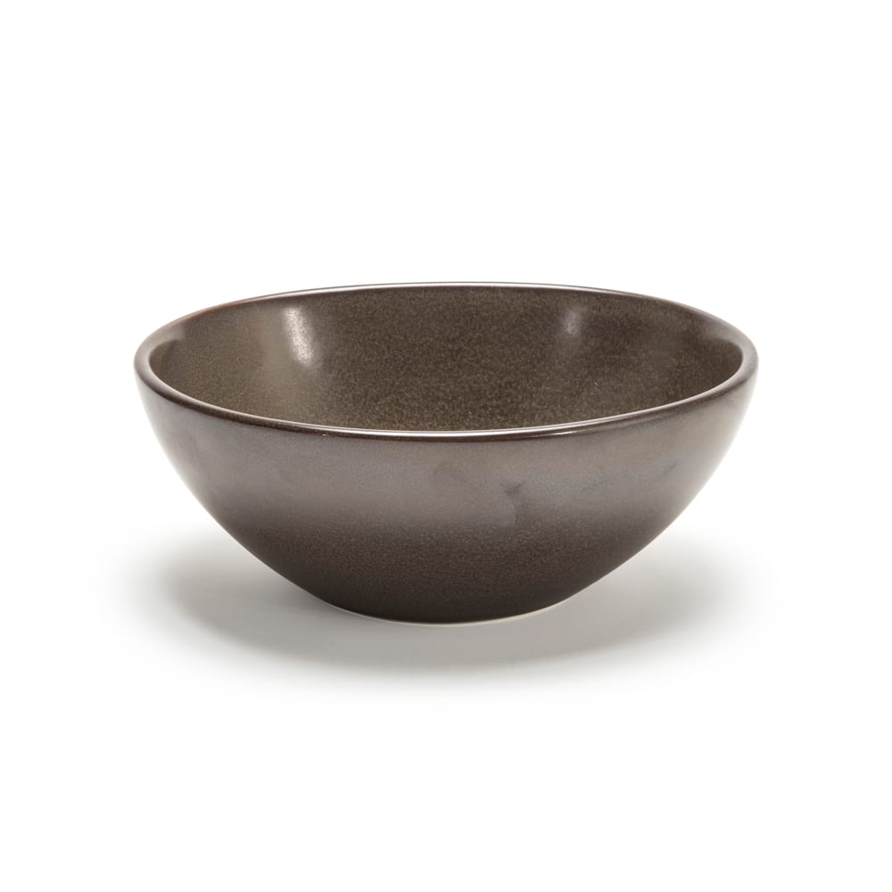 872-DBO153ESP22 28 oz Oval Kiln® Bowl - 7" x 6 1/4", Porcelain, Mocha