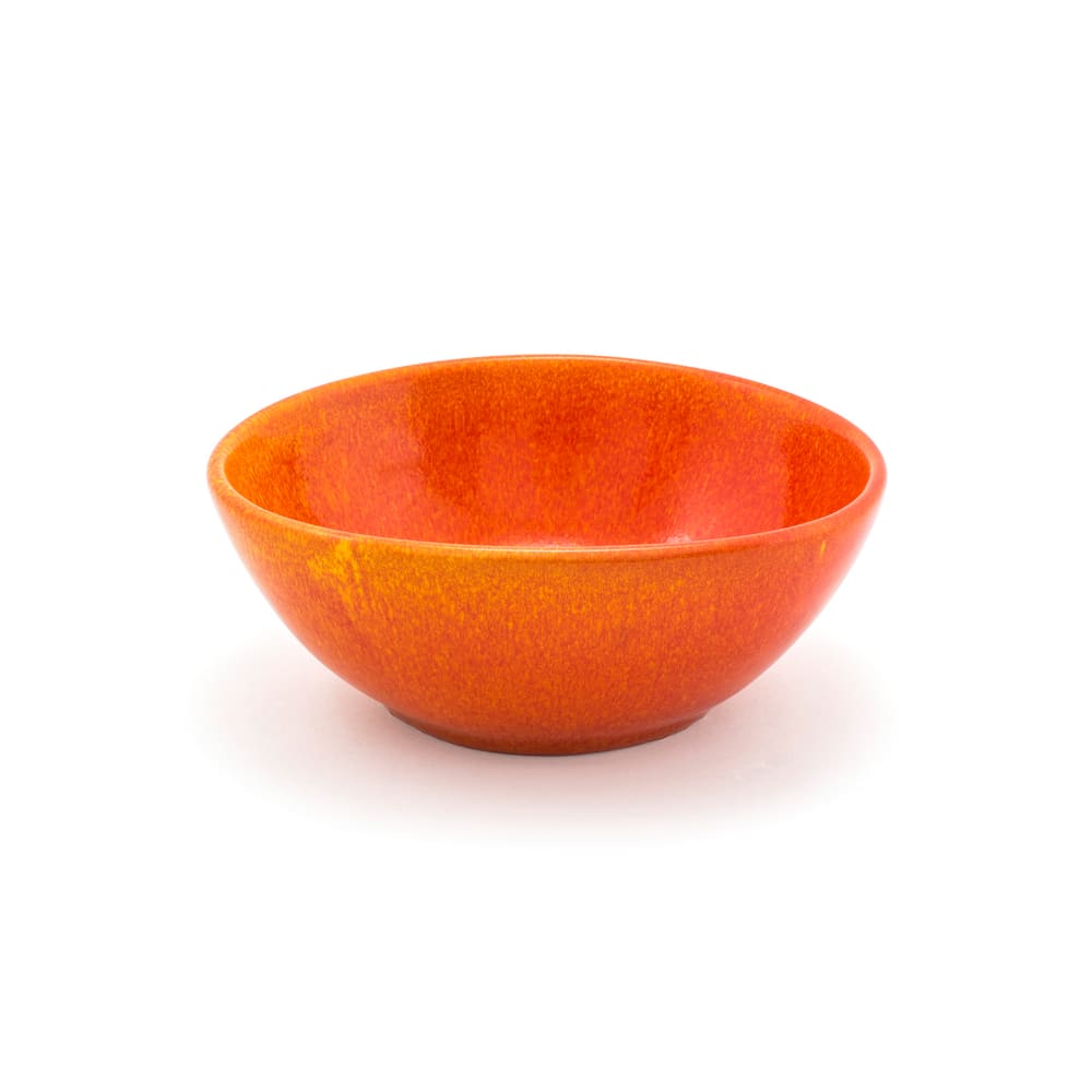 872-DBO153ORP22 28 oz Oval Kiln® Bowl - 7" x 6 1/4", Porcelain, Blood Orange