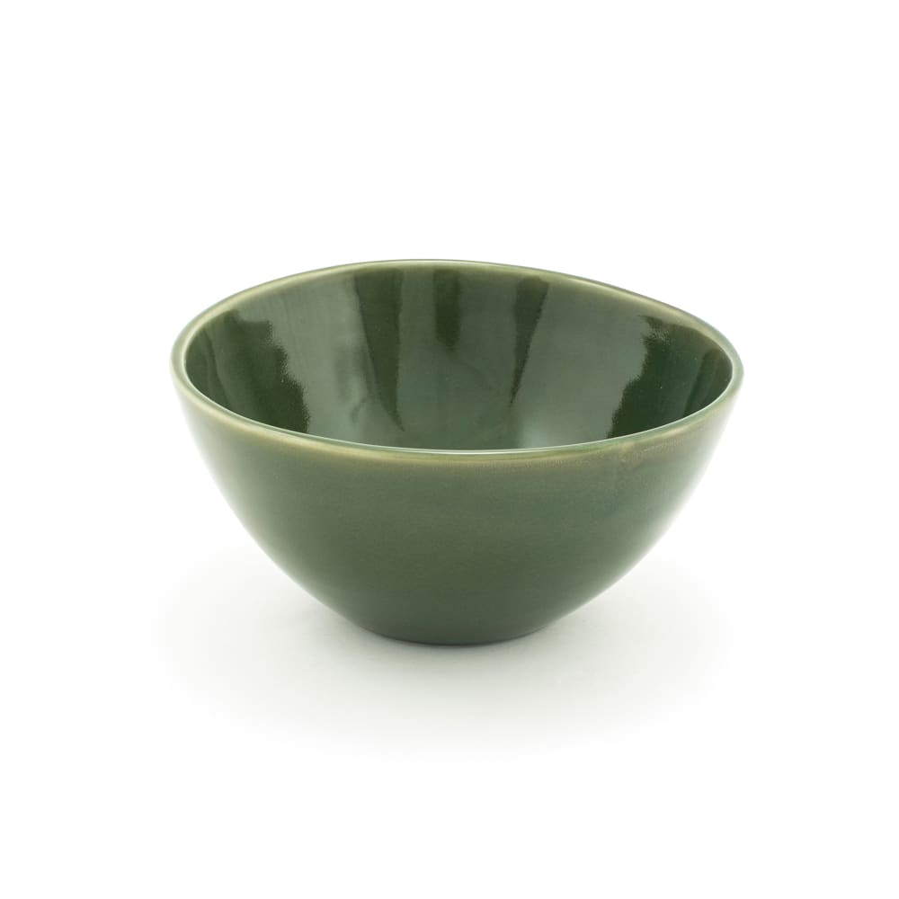 872-DBO154GRP21 42 oz Oval Kiln® Bowl - 7 1/4" x 7 1/2", Porcelain, Leek