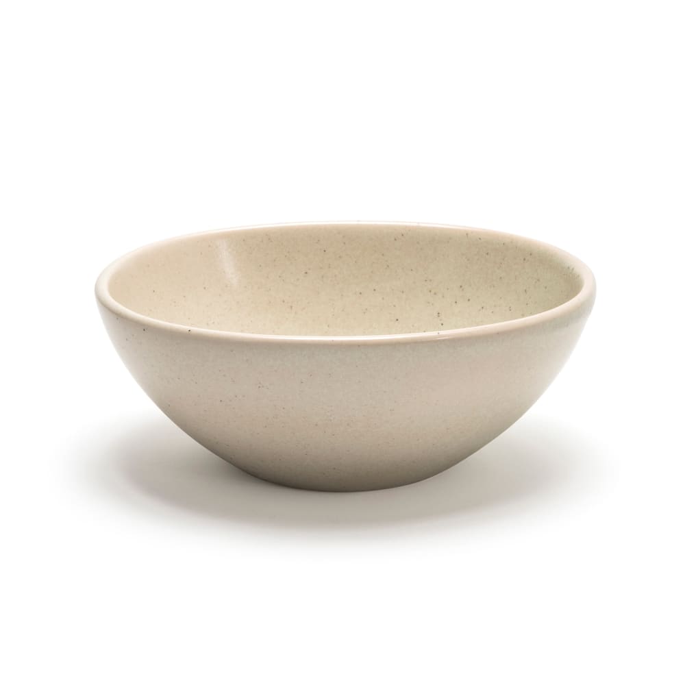 872-DBO153MUP22 28 oz Oval Kiln® Bowl - 7" x 6 1/4", Porcelain, Mushroom