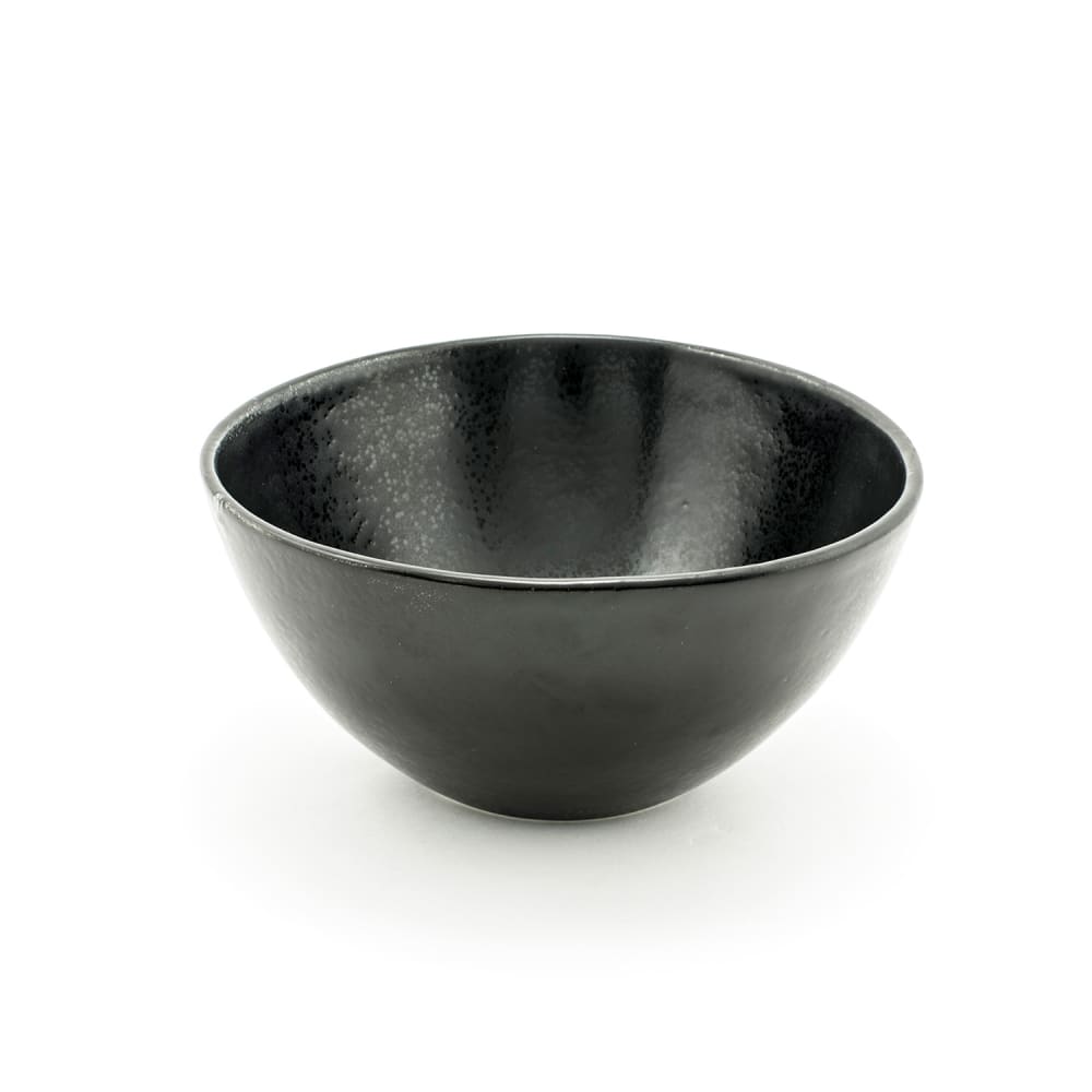 872-DBO154BKP21 42 oz Oval Kiln® Bowl - 7 1/4" x 7 1/2", Porcelain, Pepper