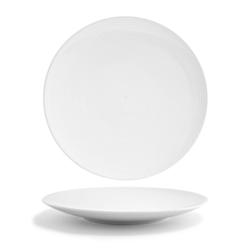 872-DDP018WHP22 11" Round Spiral® Plate - Porcelain, White