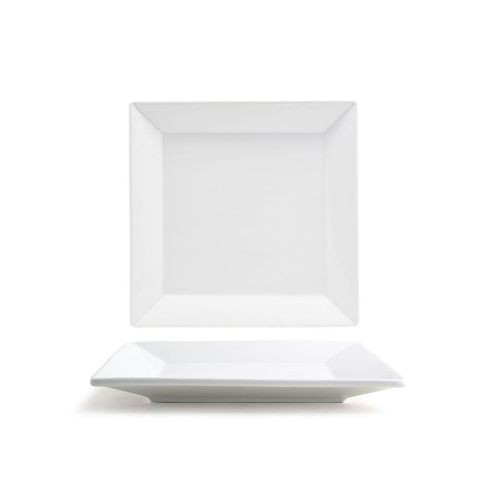 872-DDP056WHP22 10" Square Kyoto™ Plate - Porcelain, White