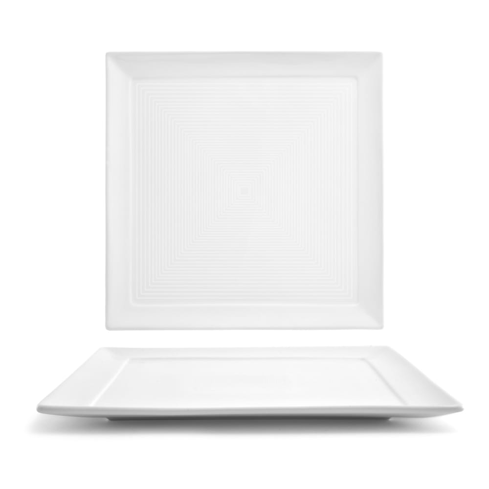 872-DDP060WHP22 10 3/4" Square Spiral® Plate - Porcelain, White