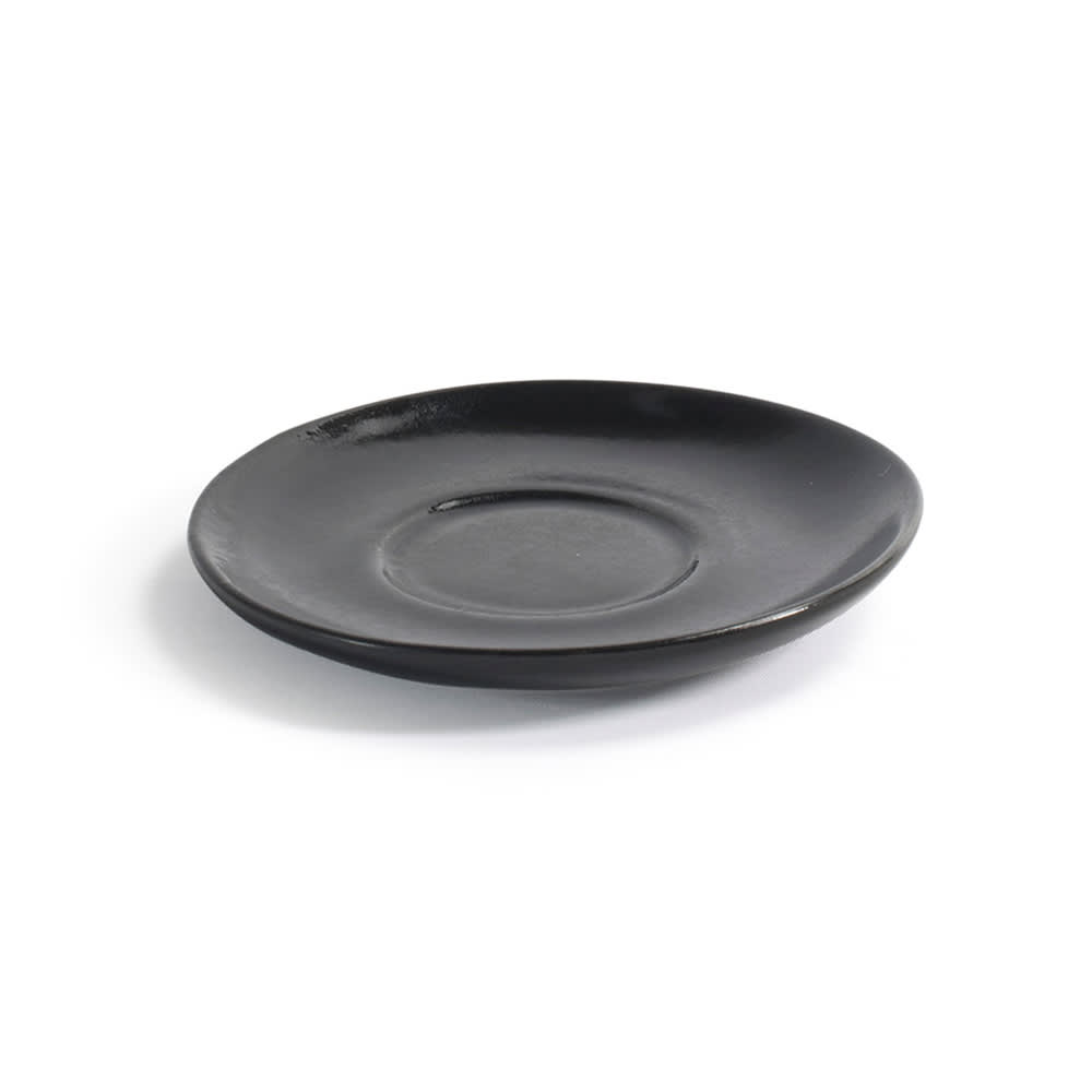 872-DCS059BKP23 4 3/4" Round Kiln® Saucer - Porcelain, Pepper