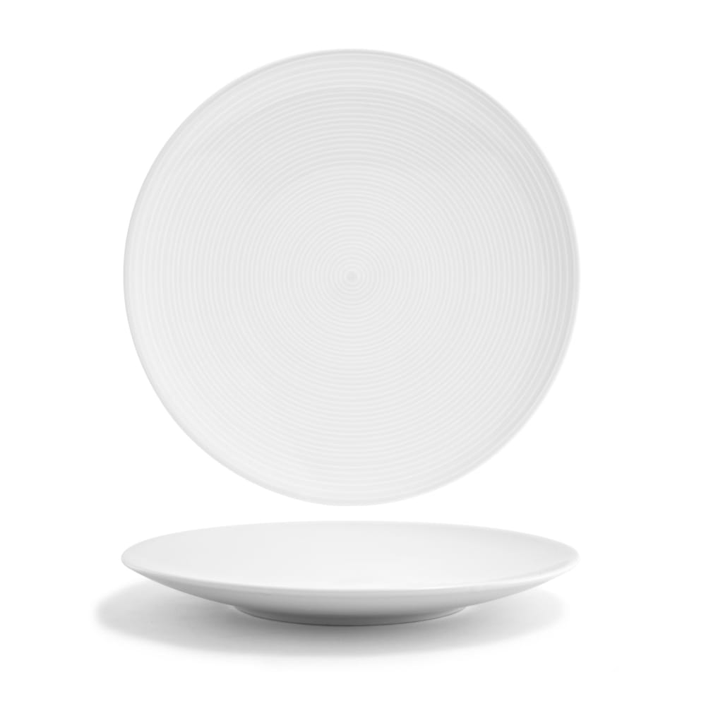 872-DOS006WHP22 12" Round Spiral® Plate - Porcelain, White