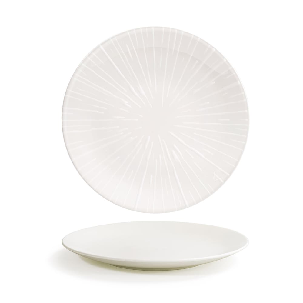 872-DDP090BEP21 11" Round Catalyst® Spoke Plate - Porcelain, White