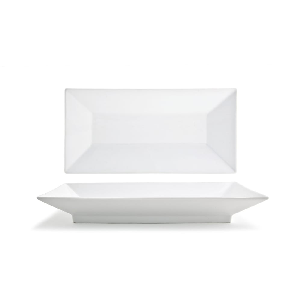 872-DOS003WHP21 Rectangular Kyoto™ Plate - 14" x 7", Porcelain, White