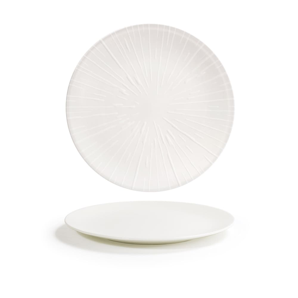 872-DDP093BEP22 9 1/2" Round Catalyst® Spoke Plate - Porcelain, White
