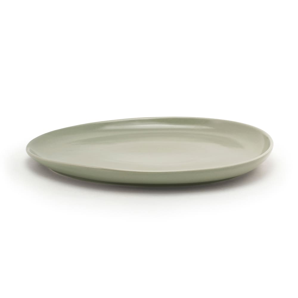 872-DOS032GYP20 Oval Tides™ Plate - 13" x 9 3/4", Porcelain, Pumice