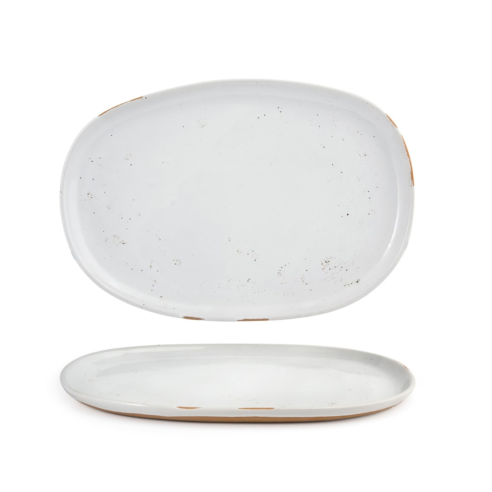 872-DOS033BEP21 Oval Artefact™ Plate - 13" x 9", Porcelain, Ash