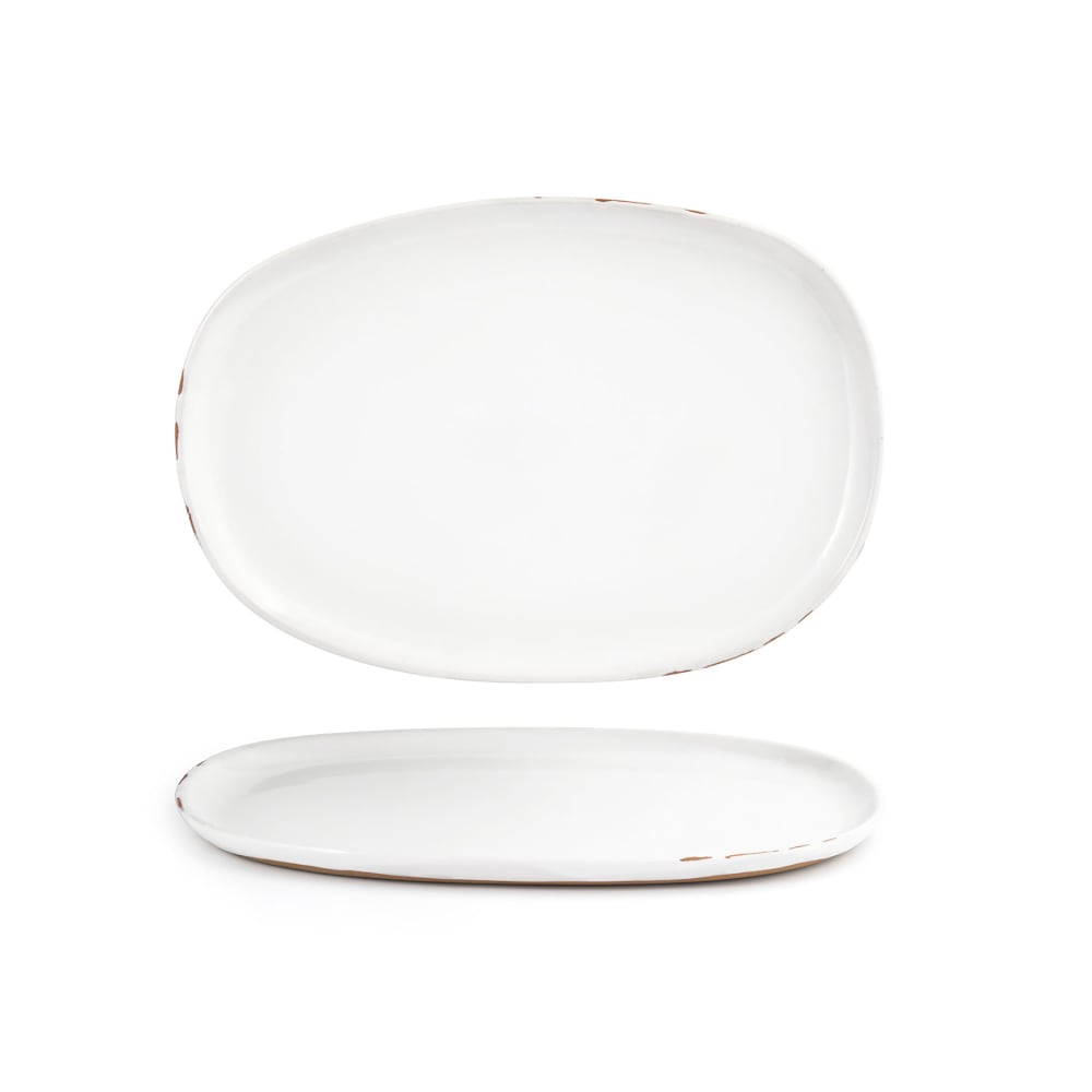 872-DOS033WHP21 Oval Artefact™ Plate - 13" x 9", Porcelain, Superwhite
