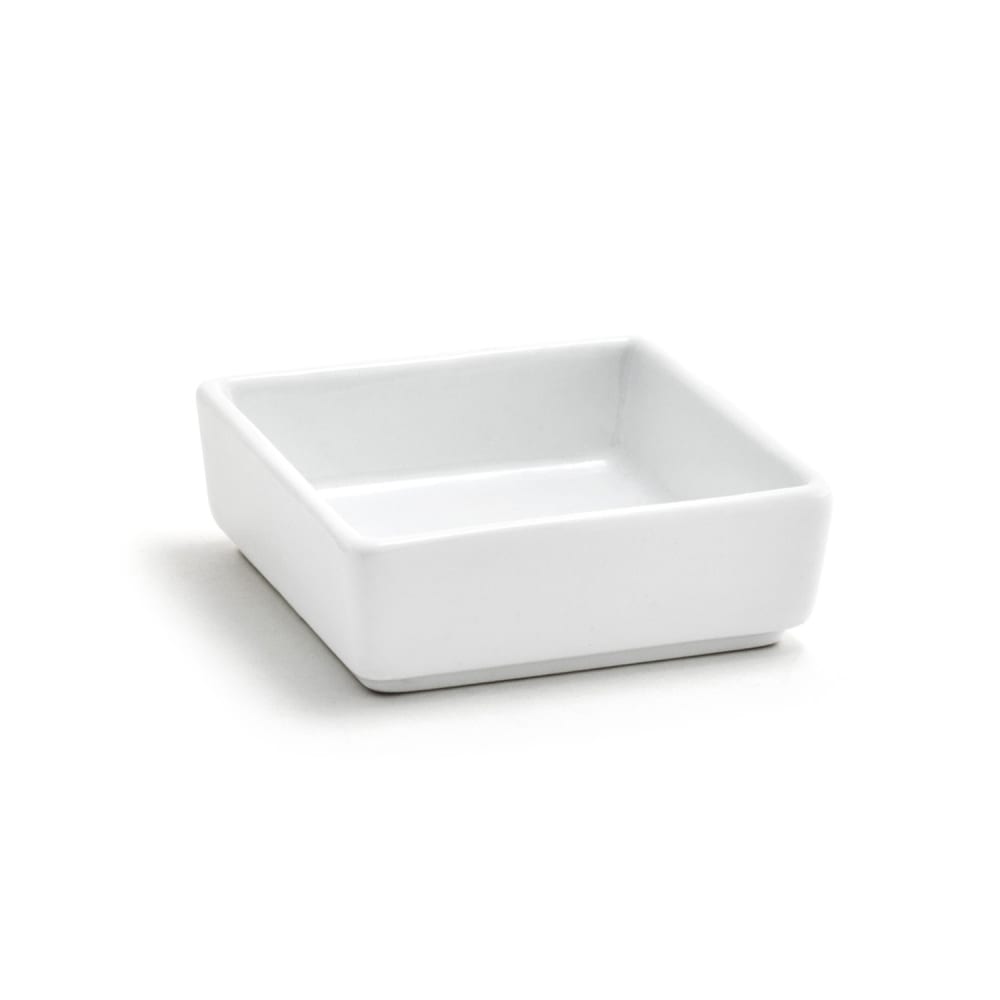 872-DSD028WHP24 2 1/2 oz Square Catalyst® Mod® Ramekin - Porcelain, White