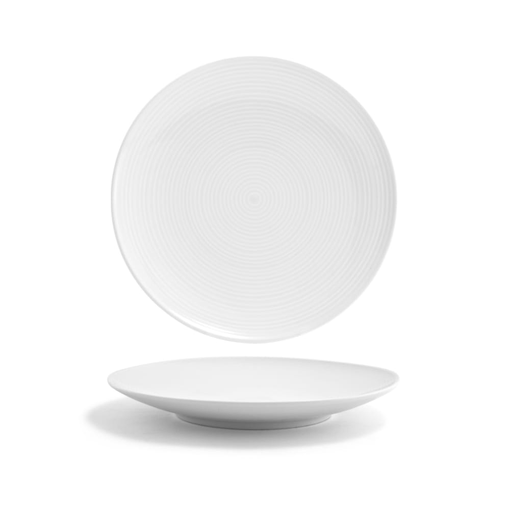 872-DSP022WHP22 9 1/2" Round Spiral® Plate - Porcelain, White