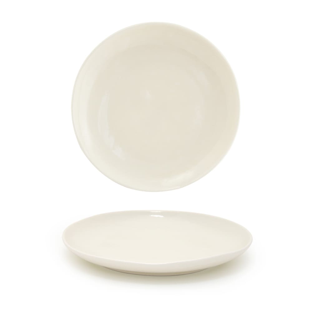 872-DSP031BEP23 8" Round Kiln® Plate - Porcelain, Vanilla Bean