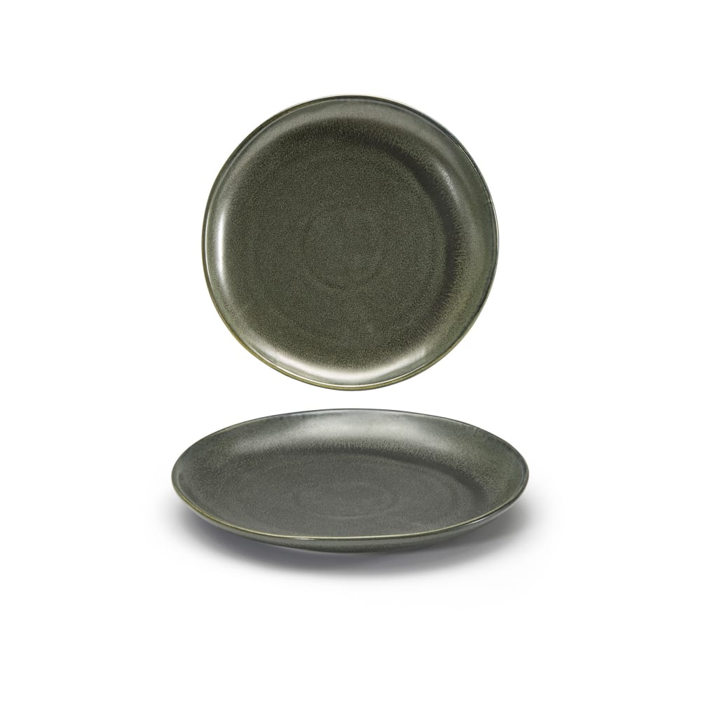 872-DSP031DGP23 8" Round Kiln® Plate - Porcelain, Sage