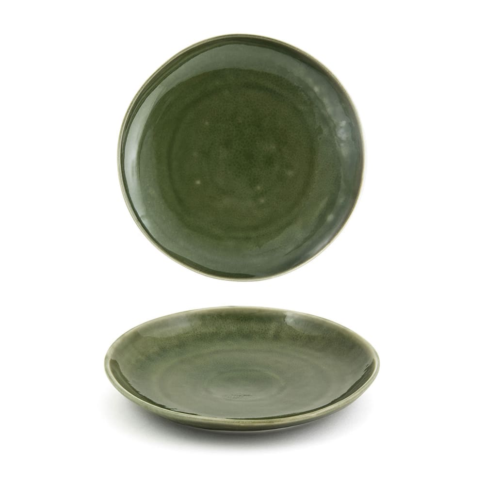 872-DSP031GRP23 8" Round Kiln® Plate - Porcelain, Leek