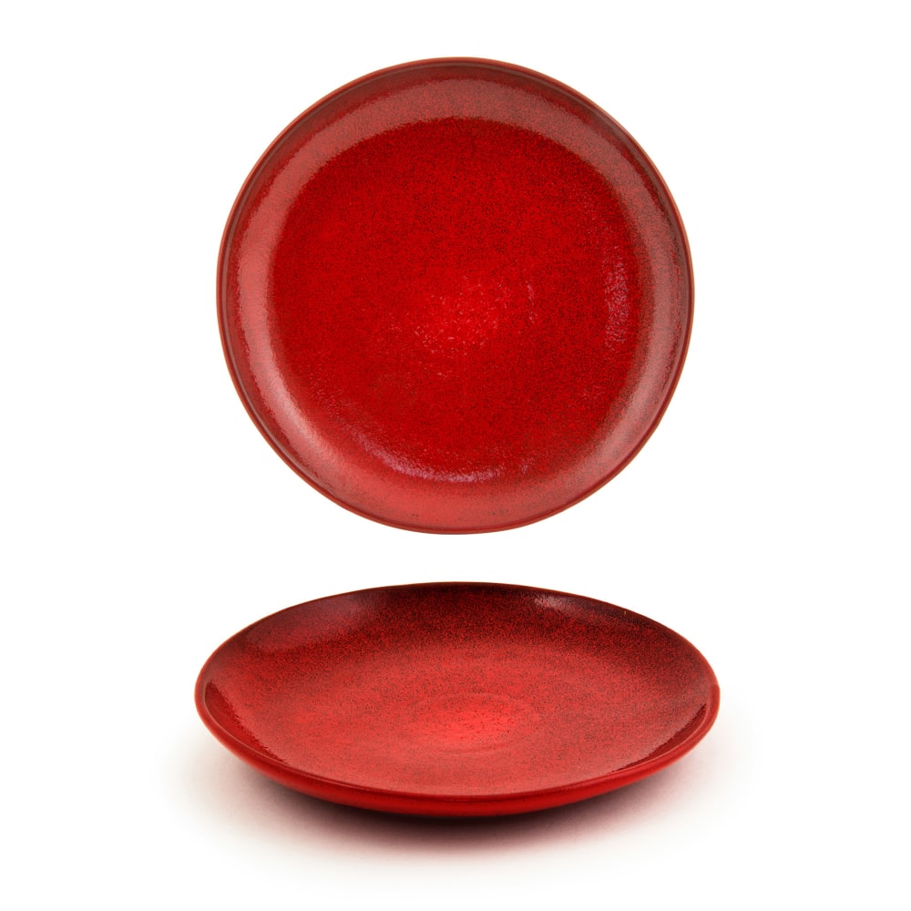 872-DSP031RDP23 8" Round Kiln® Plate - Porcelain, Chili