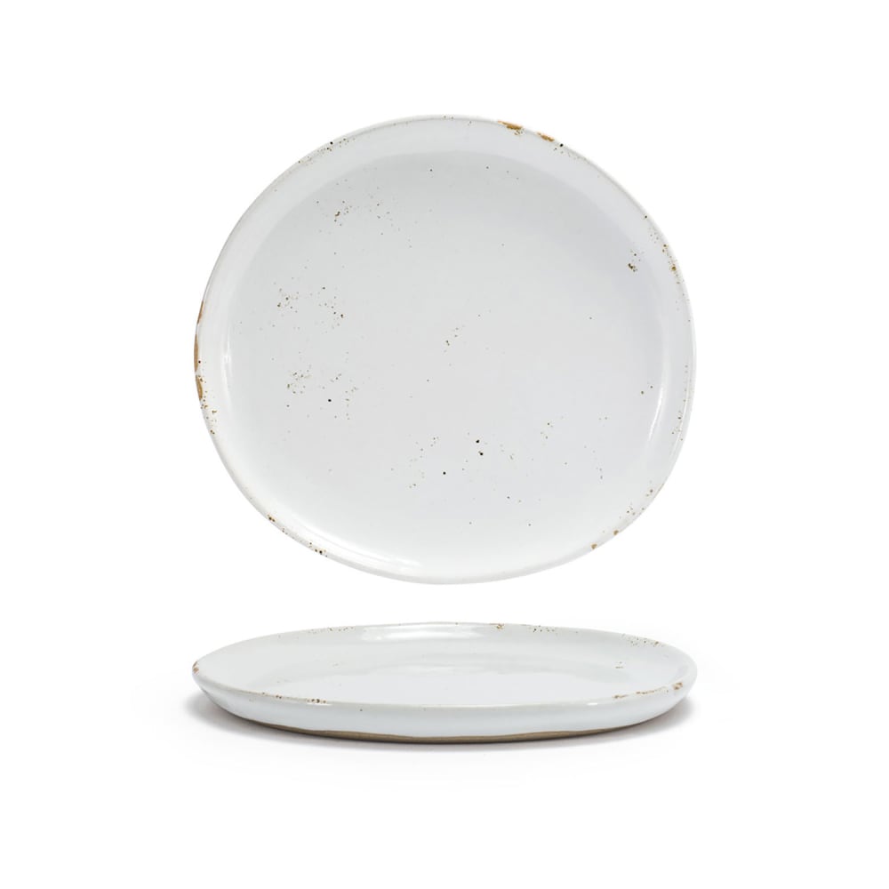 872-DSP036BEP23 7 1/2" Round Artefact™ Plate - Porcelain, Ash