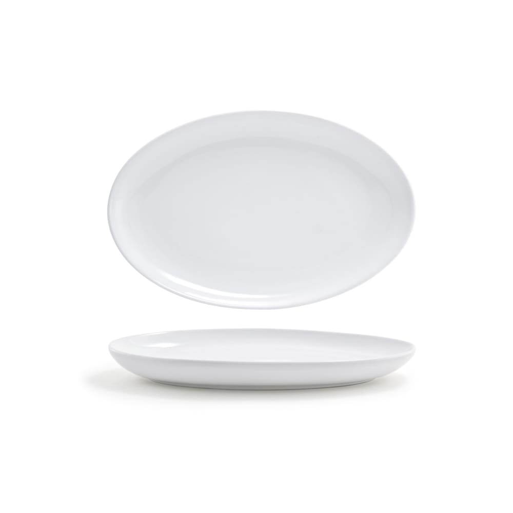 872-DSP024WHP22 Oval Harmony™ Plate - 9 1/4" x 6 1/4", Porcelain, White