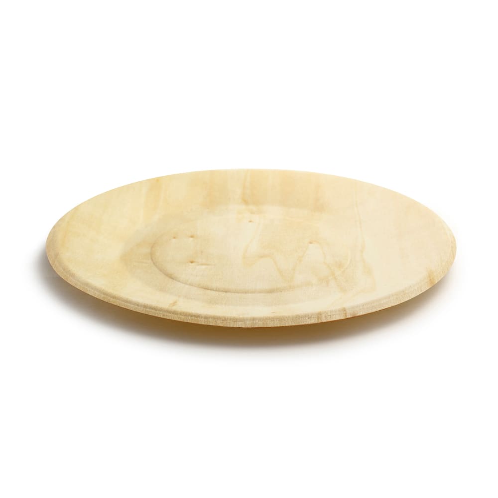 872-DSP026NAW28 8 1/2" Round Servewise™ Disposable Plate, Pinewood
