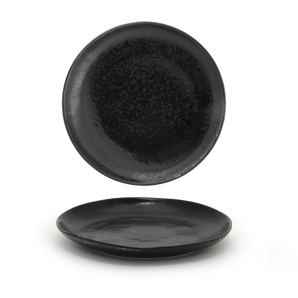 872-DSP031BKP23 8" Round Kiln® Plate - Porcelain, Pepper