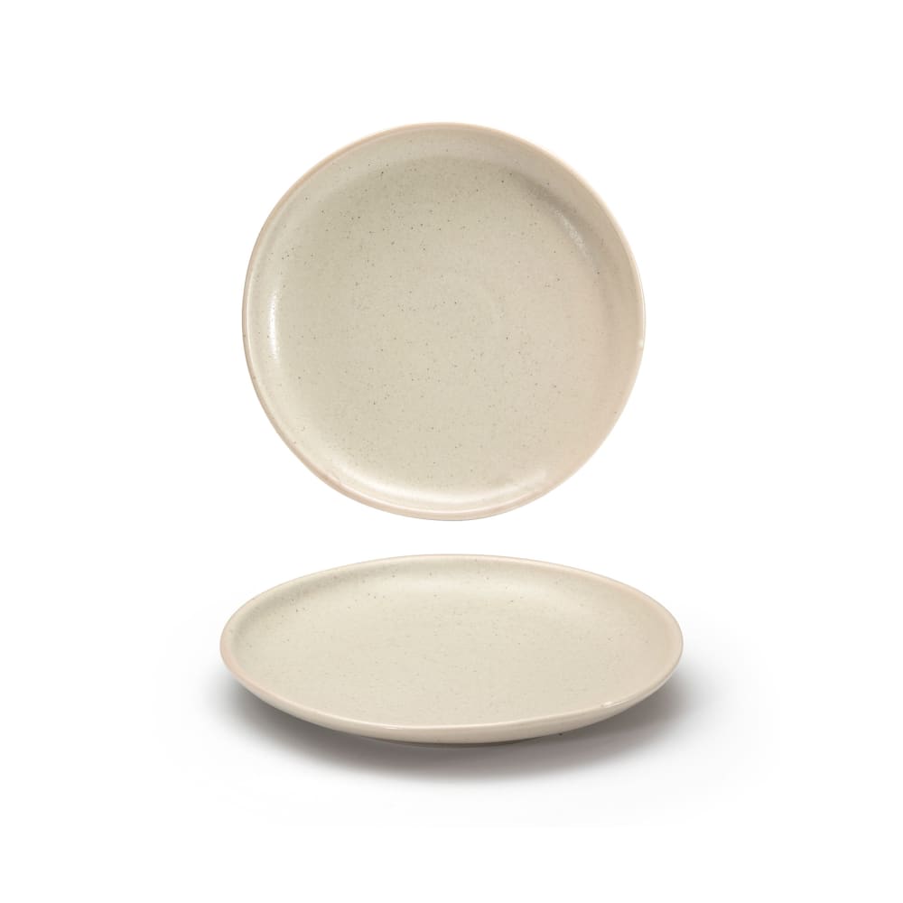872-DSP031MUP23 8" Round Kiln® Plate - Porcelain, Mushroom