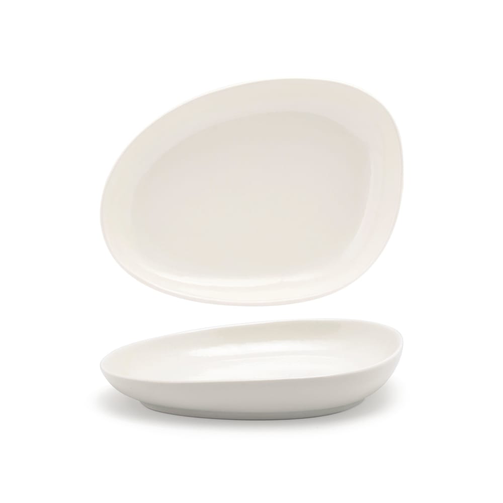 872-DSP032BEP23 Oval Kiln® Plate - 8" x 6", Porcelain, Vanilla Bean