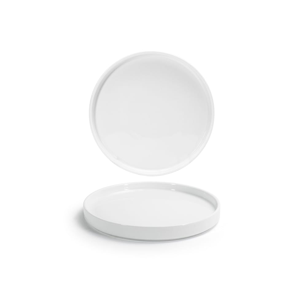 872-DSP040WHP23 7 1/2" Round Plate - Porcelain, White