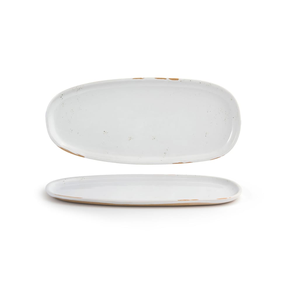 872-DSP037BEP23 Oval Artefact™ Plate - 11" x 5", Porcelain, Ash