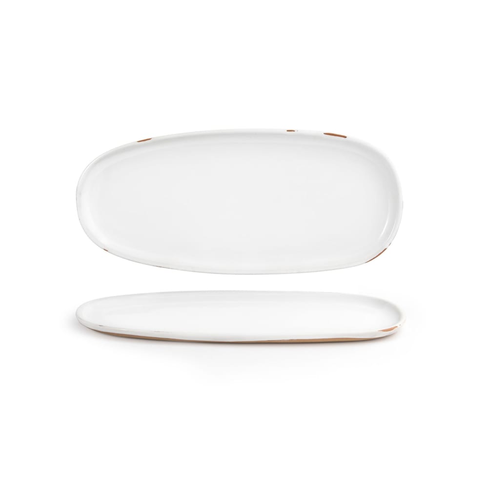 872-DSP037WHP23 Oval Artefact™ Plate - 11" x 5", Porcelain, Superwhite