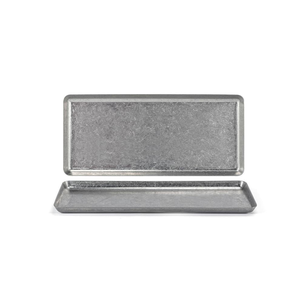 872-RTR037ANS22 Rectangular Mod® Tray - 10" x 4 1/2", Stainless Steel, Antique