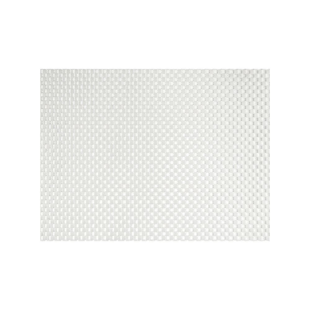 872-XPM044WHV83 Rectangular White Placemat - 16" x 12", Woven Vinyl, Metroweave®
