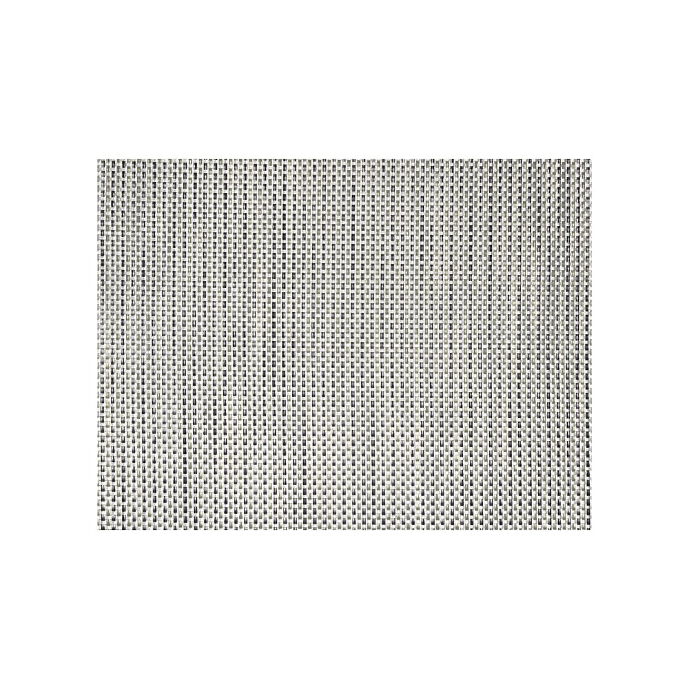 872-XPM041SIV83 Rectangular Silver Placemat - 16" x 12", Woven Vinyl, Metroweave®