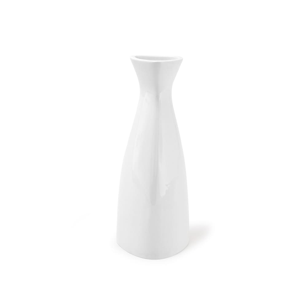 872-TSB004WHP22 12 oz Kyoto™ Pourer Vase - Porcelain, White