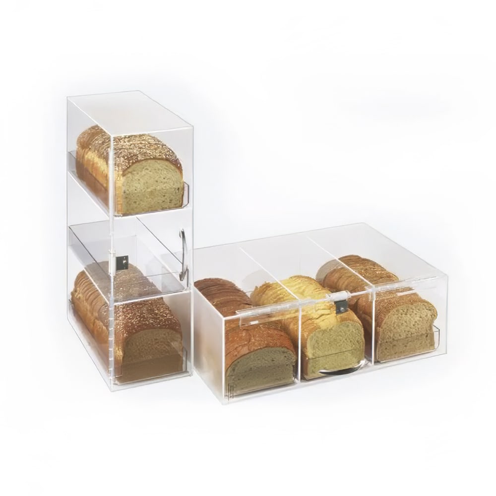 151-1204P12 3 Tier Bread Case - 7" x 17" x 20", Acrylic