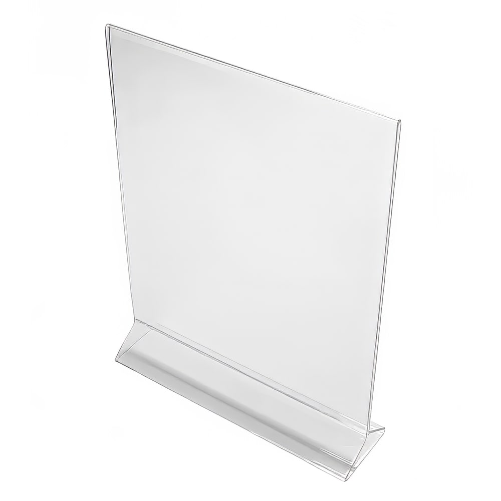 151-583 Tabletop Menu Card Holder - 8 1/2" x 11", Acrylic, Clear
