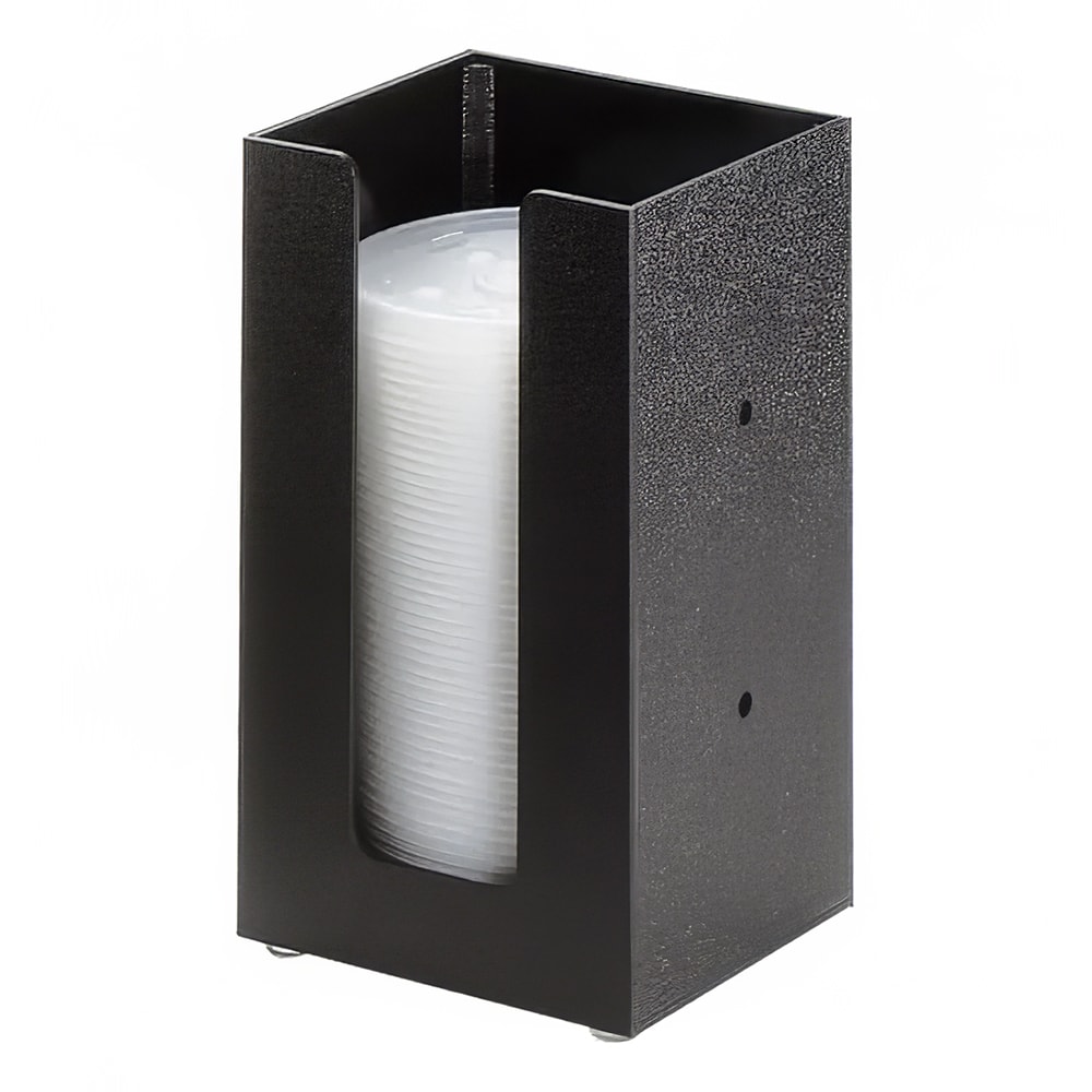 151-29813 Wall/Counter-Mount Lid Organizer w/ (1) 4" Section - Plastic, Black
