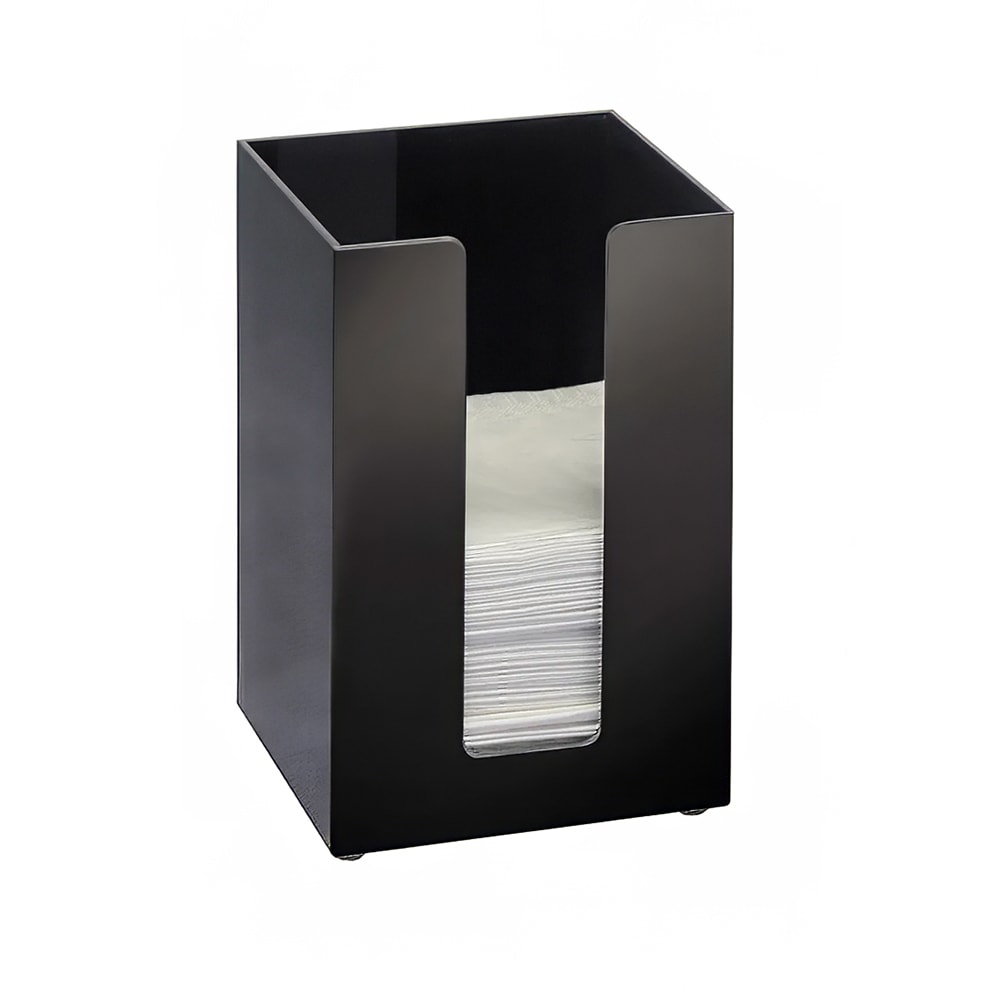 151-63513 5 1/2" Square Napkin Holder for 5" Napkins, Black Acrylic