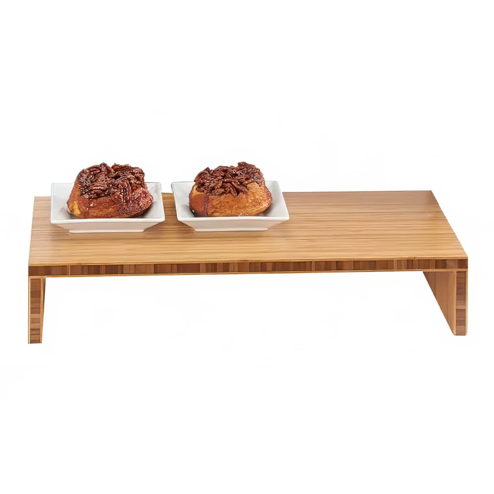 151-1934460 Rectangular Buffet Riser - 20"W x 10"D x 4"H, Bamboo