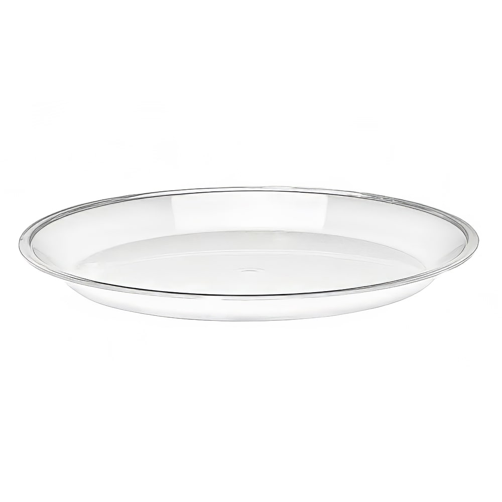 151-3151212 12" Round Turn N Serve Shallow Tray, Clear Acrylic
