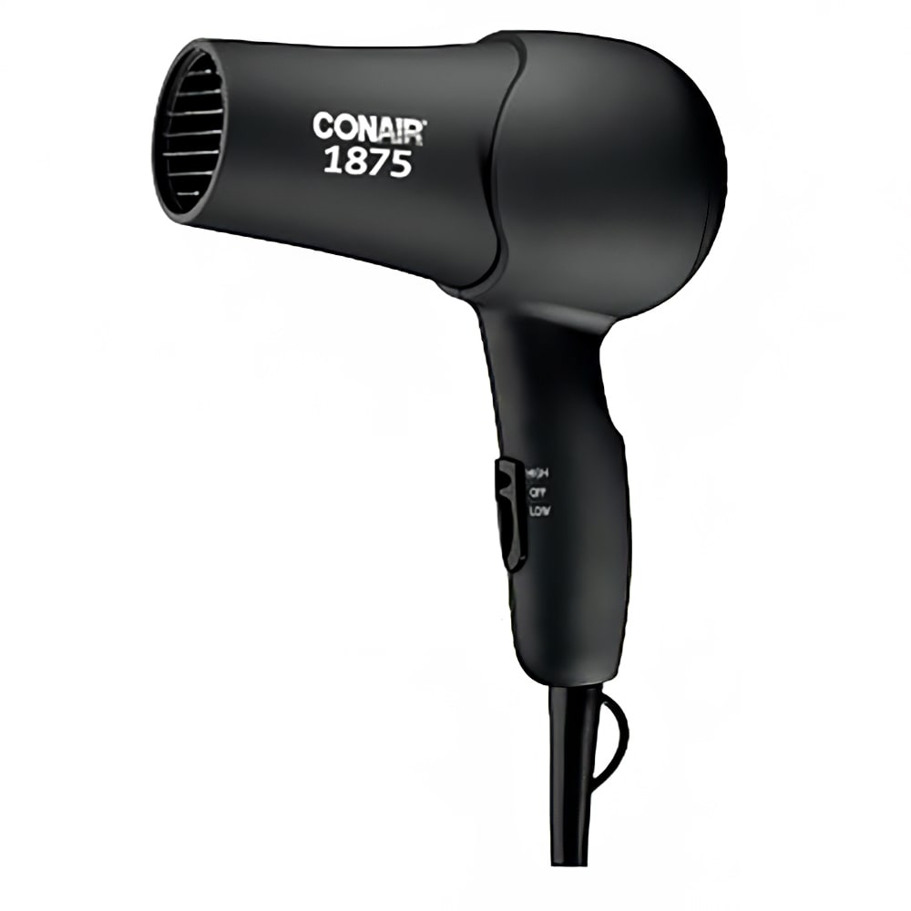 141-152B Compact Hair Dryer - (2) Heat/Speed Settings, Black