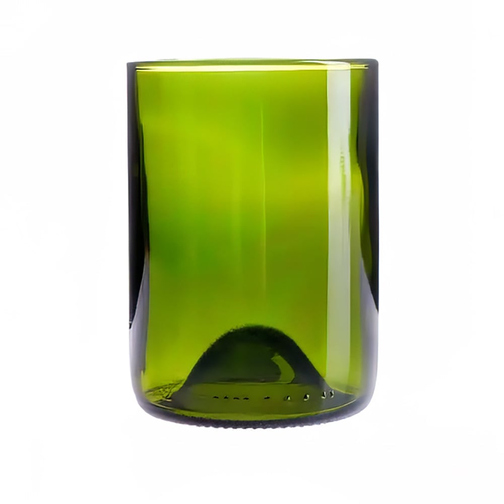 450-FK258 12 oz Wine Bottom Tumbler Glass, Green